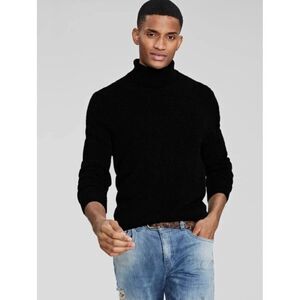 Club Room Solid Black Merino Wool Long Sleeve Turtleneck Sweater Top Large